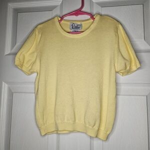 Lilly Pulitzer Yellow Short-sleeve Knit Sweater Tee Sz 6x